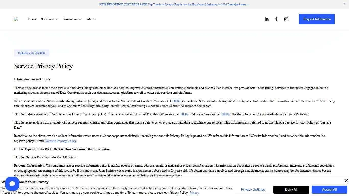 Privacy Policy | Learn More About Privacy Policies — Throtle
